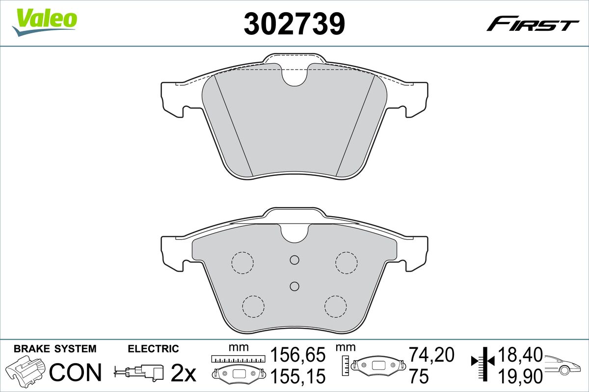 VALEO Fékbetét, mind 302739_VALEO